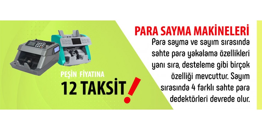 Gaziantep Para Sayma Makinesi 12 ay taksit kampanyası
